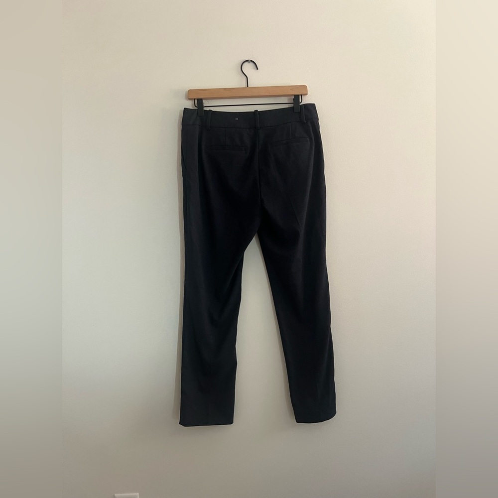 Ann Taylor Factory Dress Pants Size 4 Charcoal Textured Straight Work Trousers - Picture 3 of 6